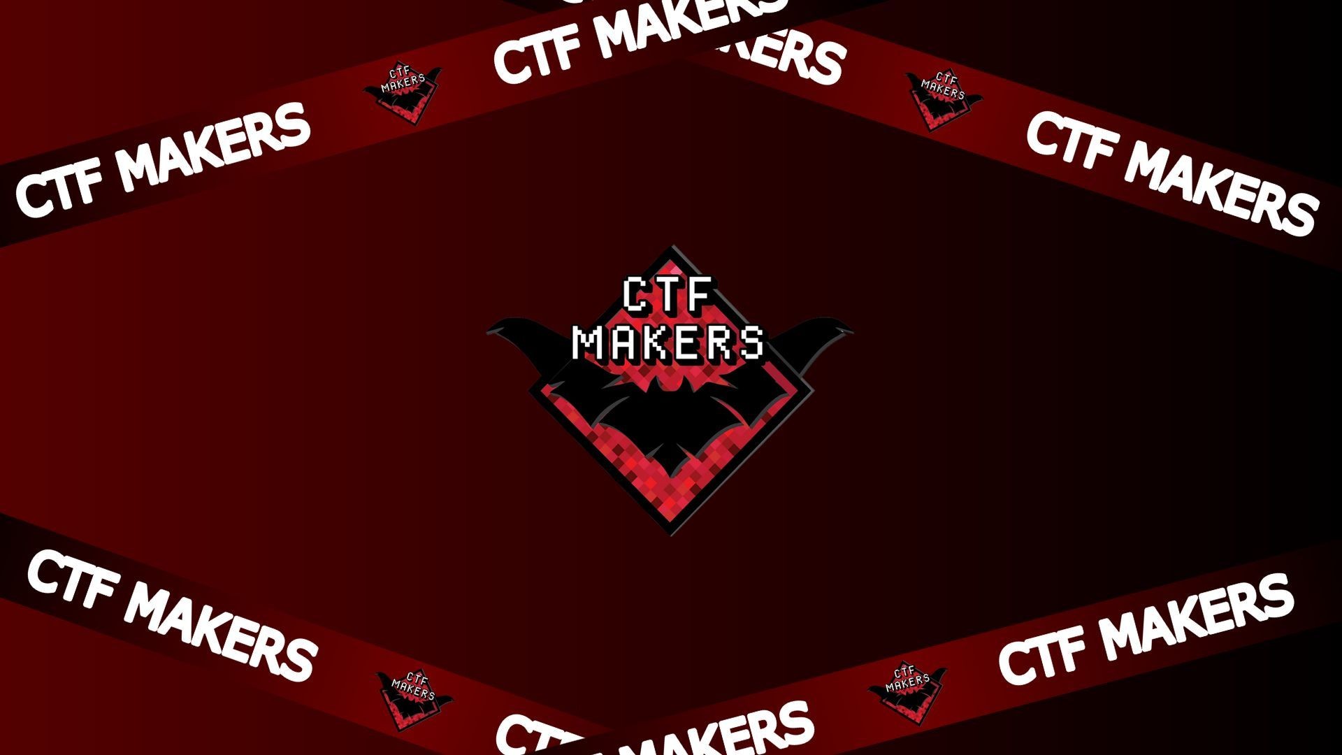 CTF Makers logo with a stylized bat emblem on a red background.